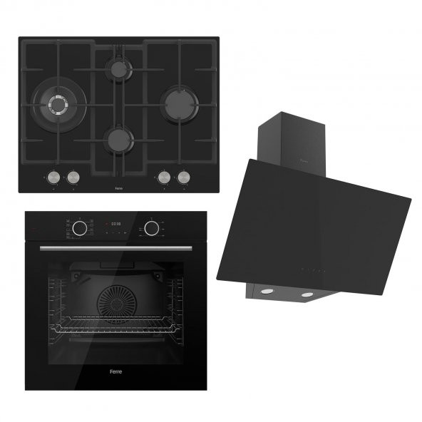 Ferre FRYART Serisi Airfry Pişirme Siyah Set (ED075 + XE63CS +D077 )