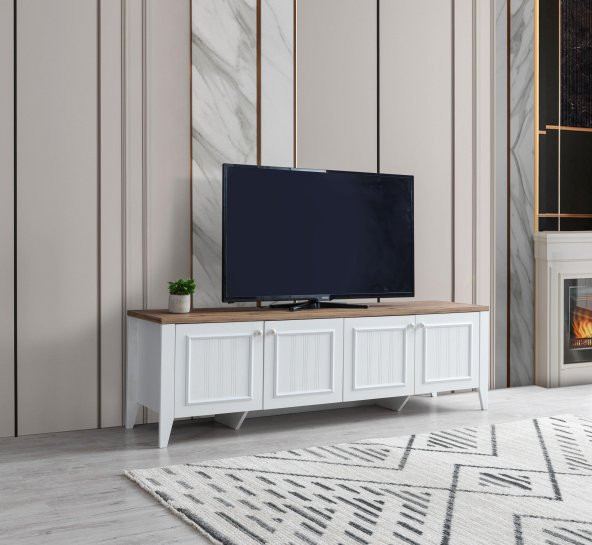 Erezoğulları Mobilya Yalı Modern Dolaplı Tv Sehpası 180*45*55 - 2
