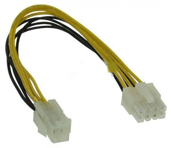 8 Pin Erkek - 4 Pin Dişi Anakart Power Çevirici Kablo 20 cm