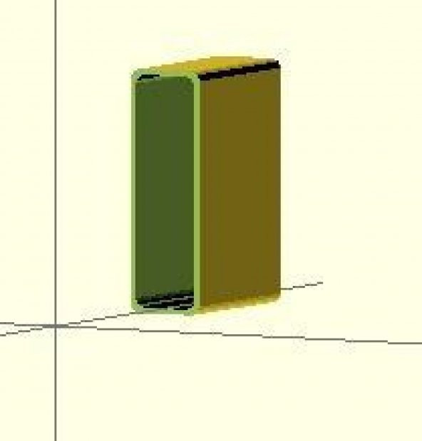 Yuvarlak Köşeli Openscad İçi Boş Kutu (Enclosure) Plastik Aparat - 1