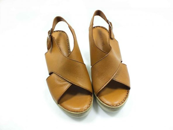 Marine Shoes Hakiki Deri Sandalet Taba 86 063-177 - 4
