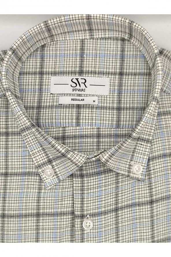 SÜVARİ 100 PAMUK KISA KOL REGULAR TEK CEPLİ GÖMLEK - 2