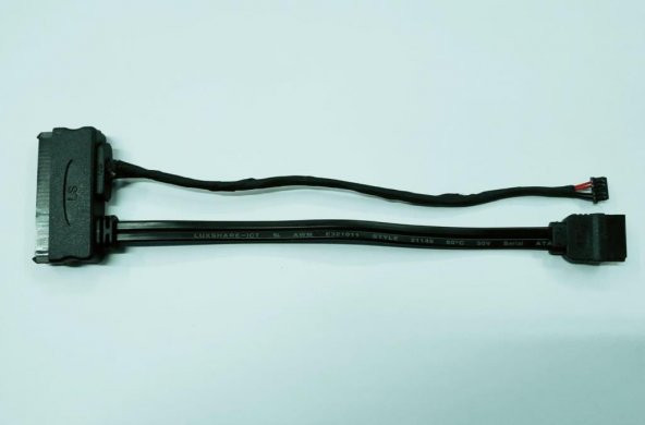 7+15 Pin Power+Data to Sata Data+5 Pin Power Kablo - 3