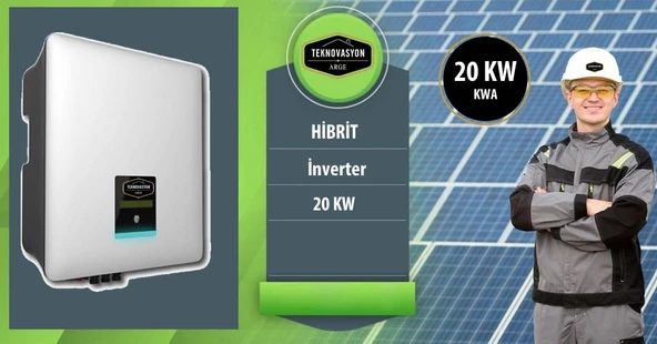 ON GRİD Lityum Hibrit 20 kW kVA Trifaze Solar Güneş Paneli Paket Sistemi - Resim 5
