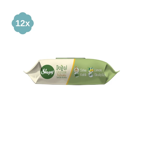 Sleepy Doğal Pamuklu Temizlik Havlusu 50 Li X 24 Adet (1200 Yaprak - 4