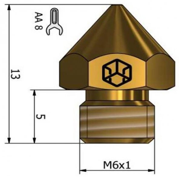 CSA CR10 Nozzle(1.0mm) - Resim 2