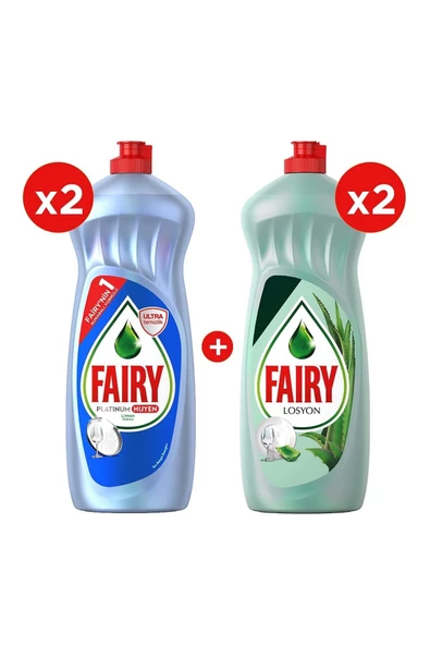 Fairy Platinum 2x750 ml Sıvı Bulaşık Deterjanı Hijyen+ 2x 750ml Losyon