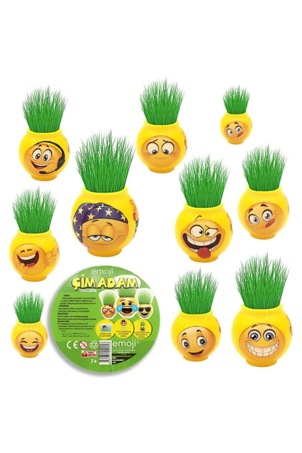 Çim Adam Orijinal 19 Adet Lisanslı Eğlenceli Sevimli Ürün Emojili Çimoji Oyuncaklar ürün görseli