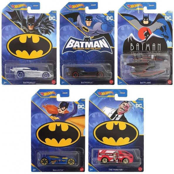 Hot Wheels ÖZEL SERİ Batman Temalı Arabalar HDG89 HLK59 HLK60 HLK61 HLK62 HLK64