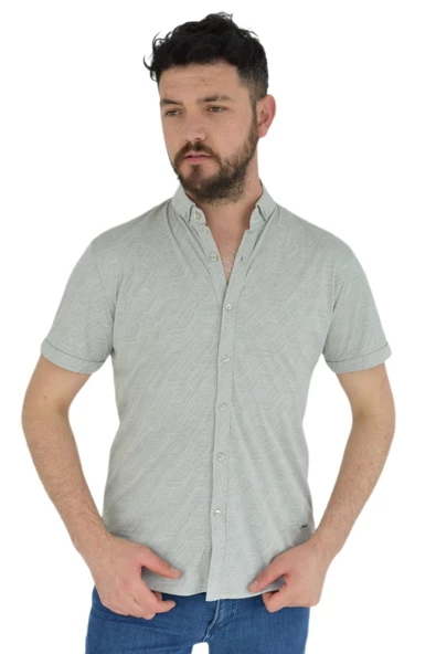 Erkek Dügmeli Polo Yaka Tişört R4400 BGL-ST02773 - Resim 3