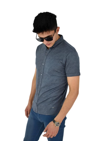 Erkek Dügmeli Polo Yaka Tişört R4400 BGL-ST02773 - Resim 10