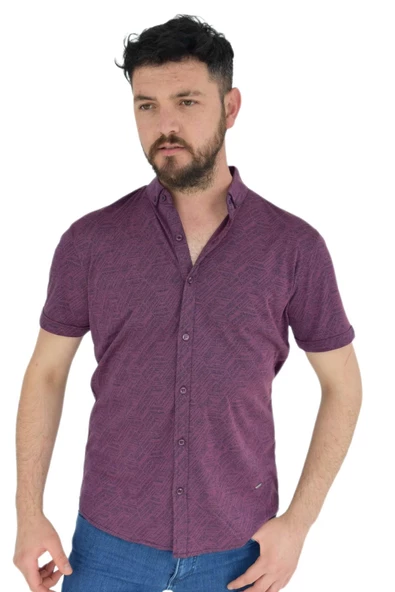 Erkek Dügmeli Polo Yaka Tişört R4400 BGL-ST02773 - Resim 4