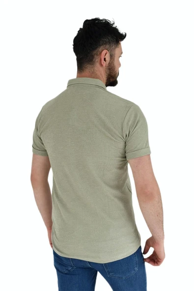Erkek Polo Yaka Cepli Dügmeli Tişört 2374 BGL-ST02878 - Resim 12