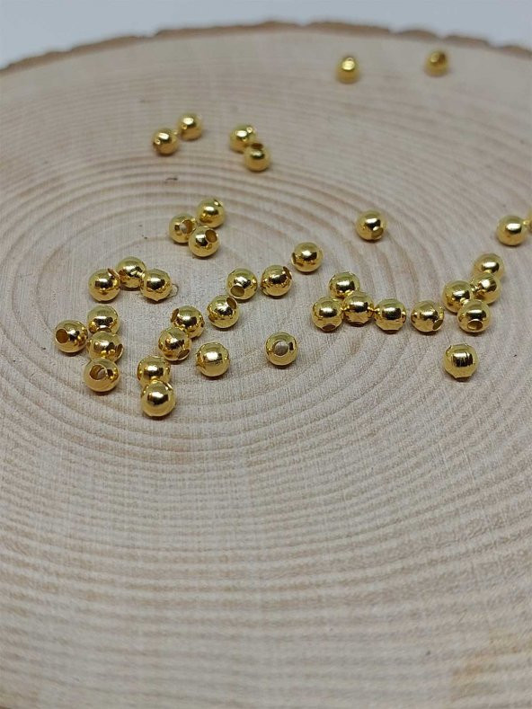 Altın Renk Metal Ara Malzeme 4mm100 adet - Resim 2