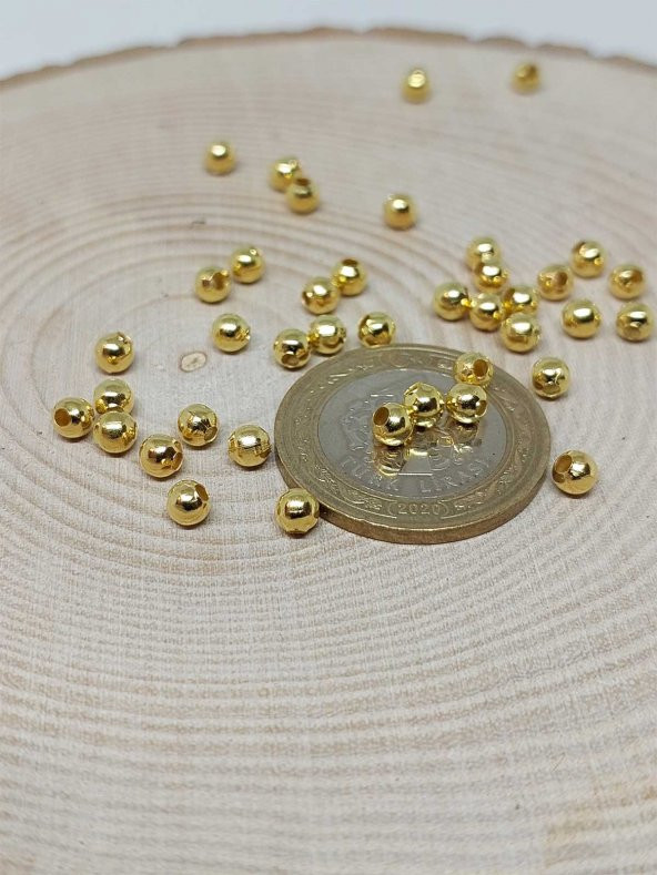 Altın Renk Metal Ara Malzeme 4mm100 adet