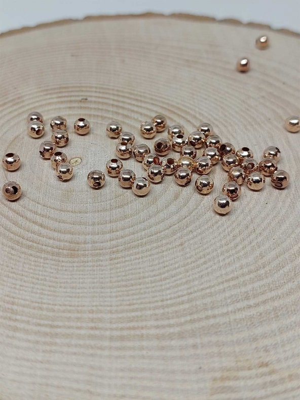 Rose Renk Metal Ara Malzeme 4mm100 adet - Resim 2