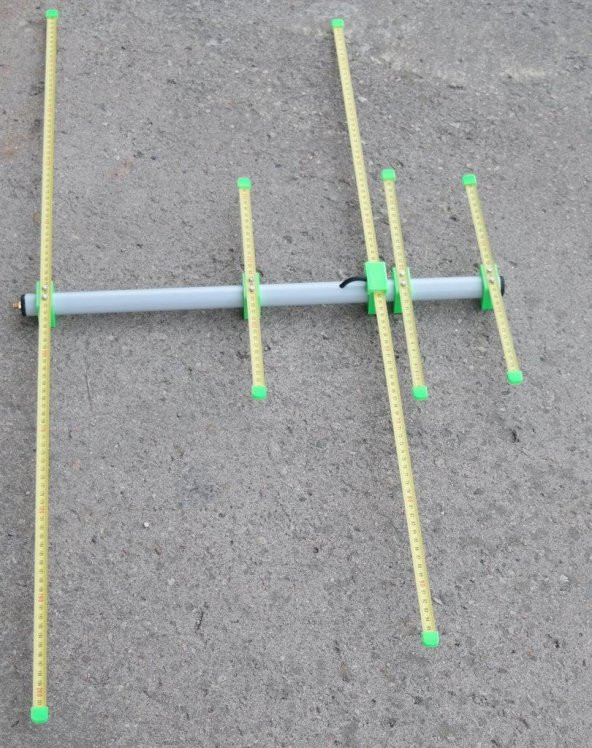 2 + 3 Eleman 2 M (145 Mhz) Ve 70Cm (435Mhz) Duoband Ultra Portable Yagi Plastik Aparat - 1