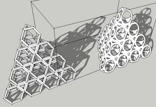 Triakis Truncated Tetrahedron - Elmas Yapısı Plastik Aparat - 2