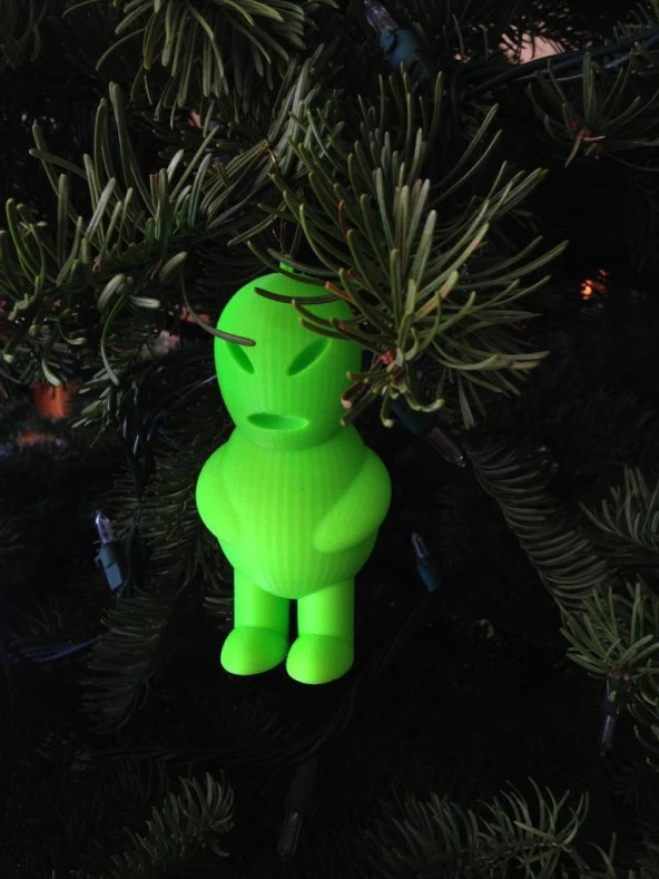 Küçük Yeşil Adam Noel Süsleme Plastik Aparat
