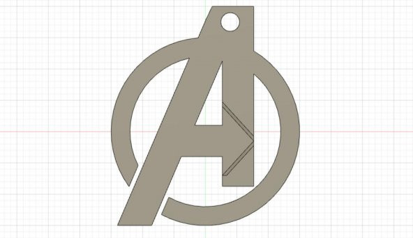 Avengers Logosu Anahtarlık Plastik Aparat - 2