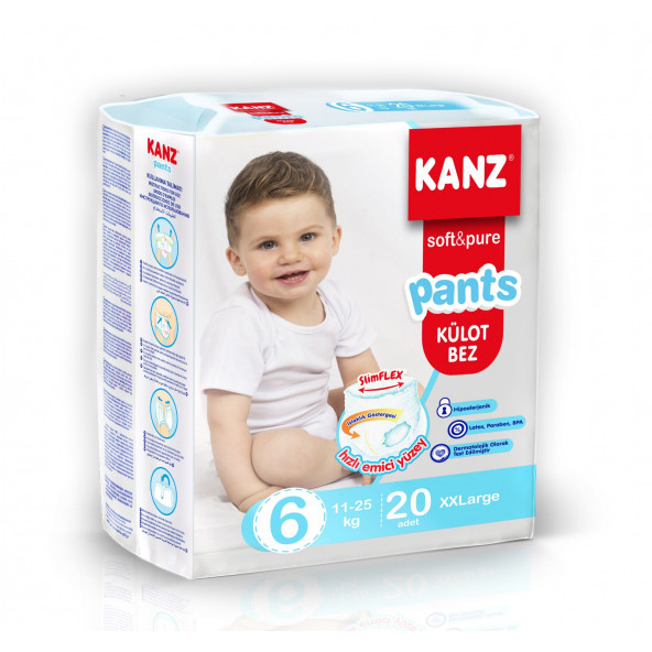 Kanz Emici Külot Bebek Bezi 6 Numara XXL  1 paket 20 adet