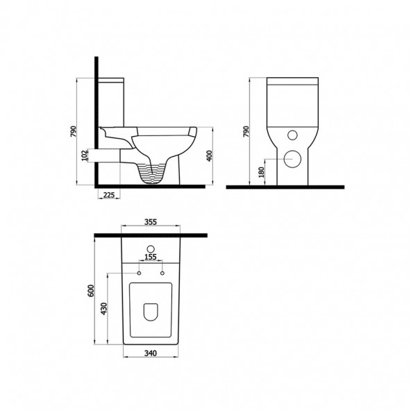 Newarc Power Kanalli Duvara Sifir Klozet Takim - 9