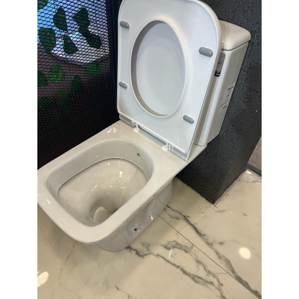 İdevit Kare Kanallı Alttan Çıkışlı Klozet Takım - Resim 3