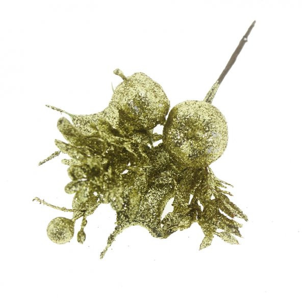 20cm Altın Simli Yapay Çiçek 1 Adet - 2