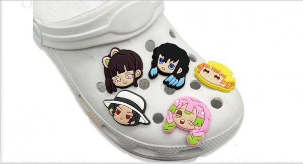 Terlik Ayakkabı Sandalet Süsü 1 Adet Silikon Anime Kız Erkek Aksesuar Hediye - 3