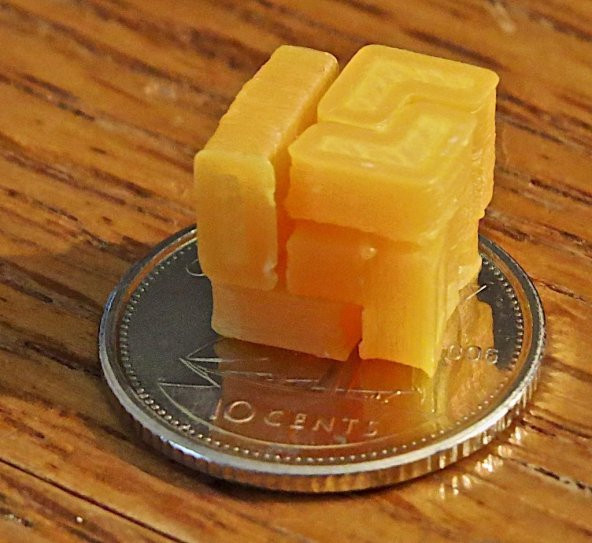 Dünyanın En Küçük 3B Baskılı Soma Cube Bilmece Plastik Aparat