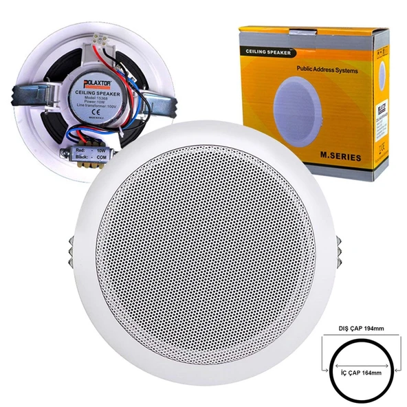 Alçıpan Tavan Hoparlörü 16Cm 100W Polaxtor - 2