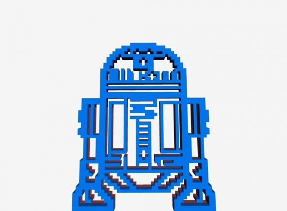 R2-D2 Piksel Sanatı Plastik Aparat