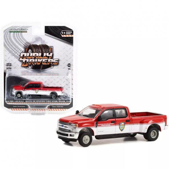 Greenlight 1:64 Dually Drivers Series 11 Houston Fire Department Public Affairs, Houston, Texas - 2019 Ford F-350 Dually 46110-D