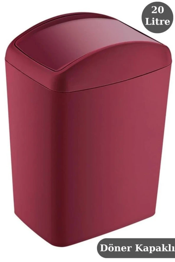 Digithome Soft Çöp Kovası Döner Kapaklı 20 Lt Kırmızı - 189-01