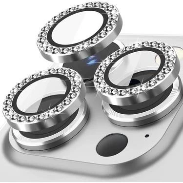 İphone 14-15 Pro -14-15 Pro Max Uyumlu Taşlı Lens Koruma - 3