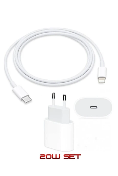 Iphone Şarj Seti 11-12-13-14 Pro Max Uyumlu Hızlı Şarj Aleti 20w Güç Adaptörü ve Kablo