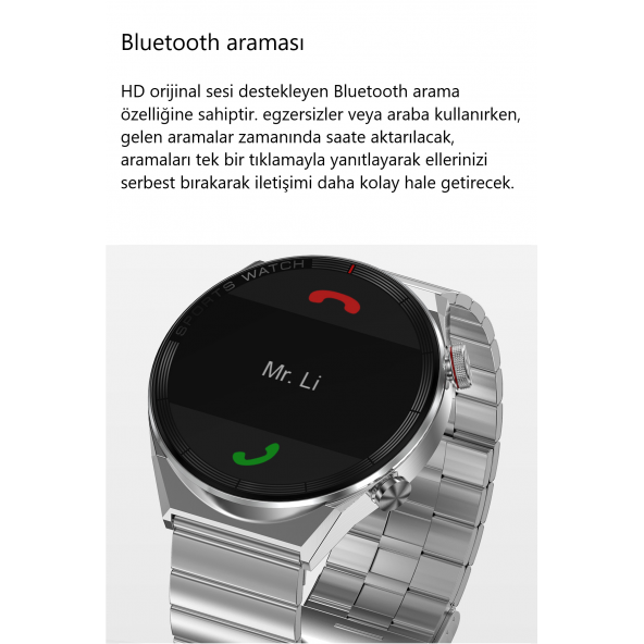 Smart Watch IPS Tam HD Ekran DT3 MATE Siri Nfc Bluetooth Akıllı Saat Yeni Nesil 2 Kordon lu - Resim 3