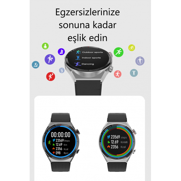 Smart Watch IPS Tam HD Ekran DT3 MATE Siri Nfc Bluetooth Akıllı Saat Yeni Nesil 2 Kordon lu - Resim 6