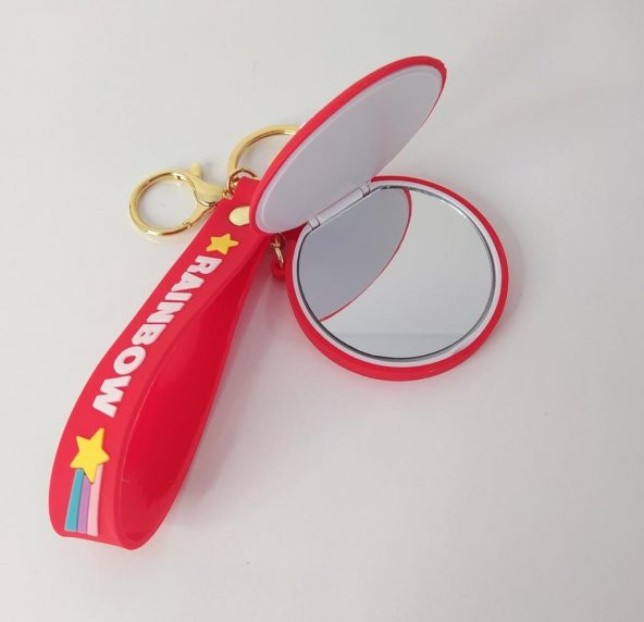 Anahtarlık Silikon Mickey Mouse Ayna Anahtarlık Çanta Süsü Karakter Figür Oyuncak - 3