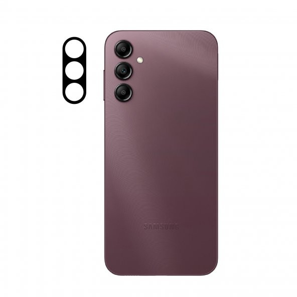 KNY Samsung Galaxy A34 İçin 5D Full Kaplayan Kamera Koruyucu Cam Siyah Siyah