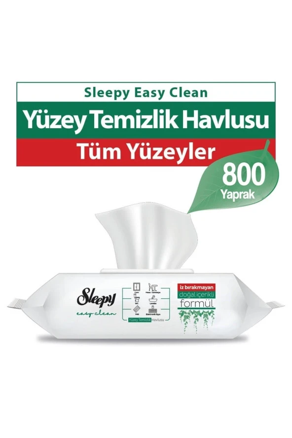 Sleepy Easy Clean Yüzey Temizlik Havlusu 100 Lü 8 Paket