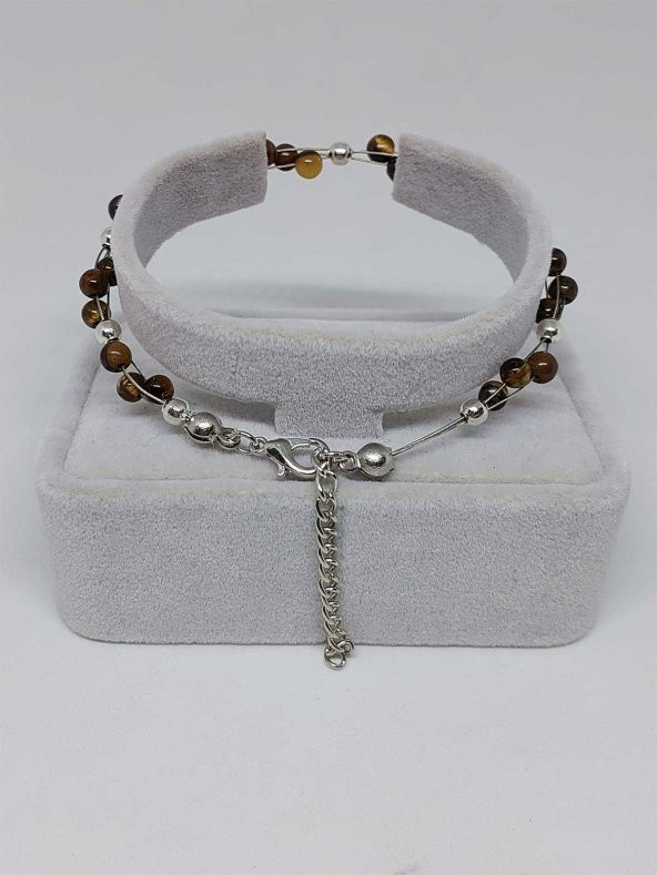 Kaplan Gözü Taşı 4mm Bileklik - Resim 3