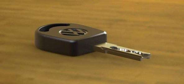Volkswagen Yedek Anahtar Boş Vw Plastik Aparat