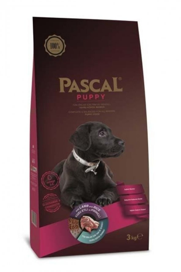 Pascal Puppy Kuzu Etli Yavru Köpek Maması 3kg