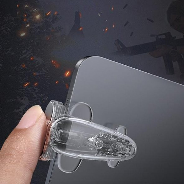 Baseus Ateş Düğmesi - Pubg - Tüm Oyun Ve Telefonlar İle Uyumlu Oyun Konsolu - Universal Oyun Adaptörü Şeffaf ACPBCJ-02 - 3