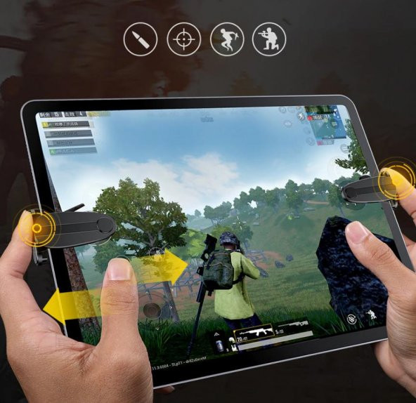 Baseus Ateş Düğmesi - Pubg - Tüm Oyun Ve Telefonlar İle Uyumlu Oyun Konsolu - Universal Oyun Adaptörü Şeffaf ACPBCJ-02 - 5