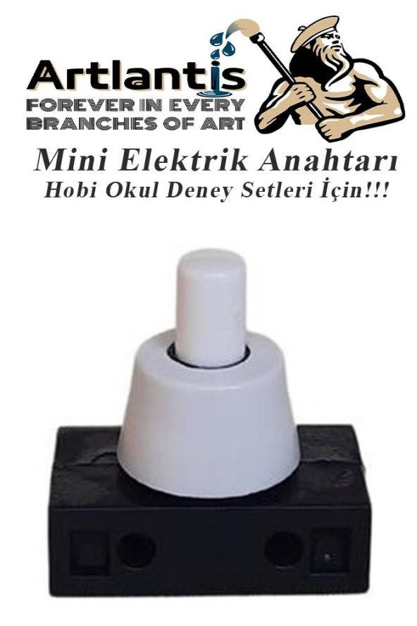 Mini Anahtar Arapuar Çıtçıt Anahtar 3 Adet Elektrik Devresi İçin Açma Kapama Düğmesi On / Off Siyah Beyaz Anahtar - 3