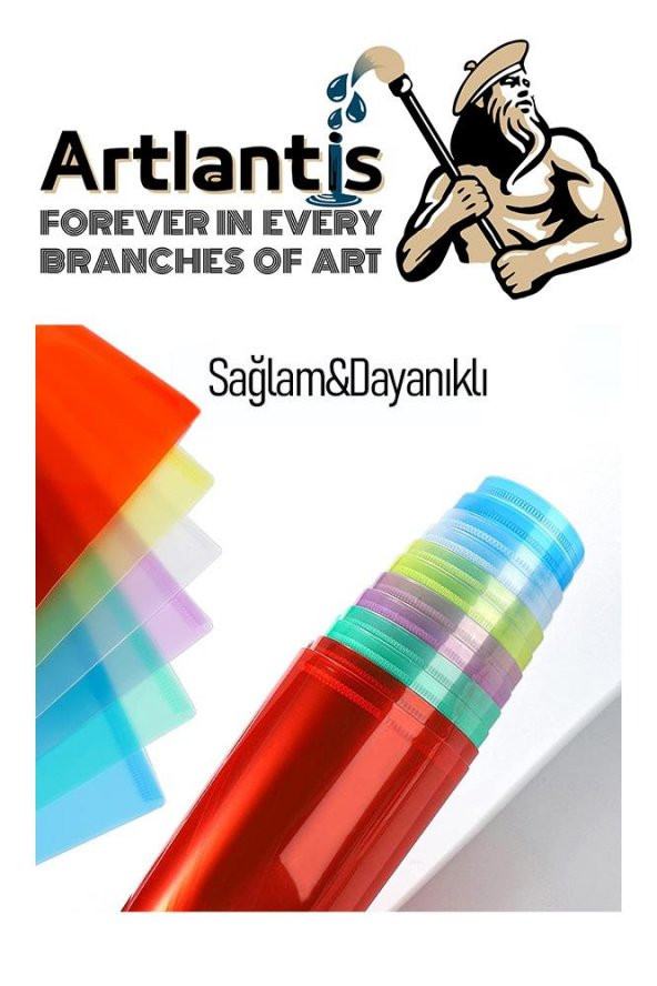 A3 Çıtçıtlı Dosya Mavi 1 Adet A-3 Çıt çıtlı Zarf Dosya Transparan 47x33.5 cm Büyük Boy Çıtçıtlı Dosya - 7