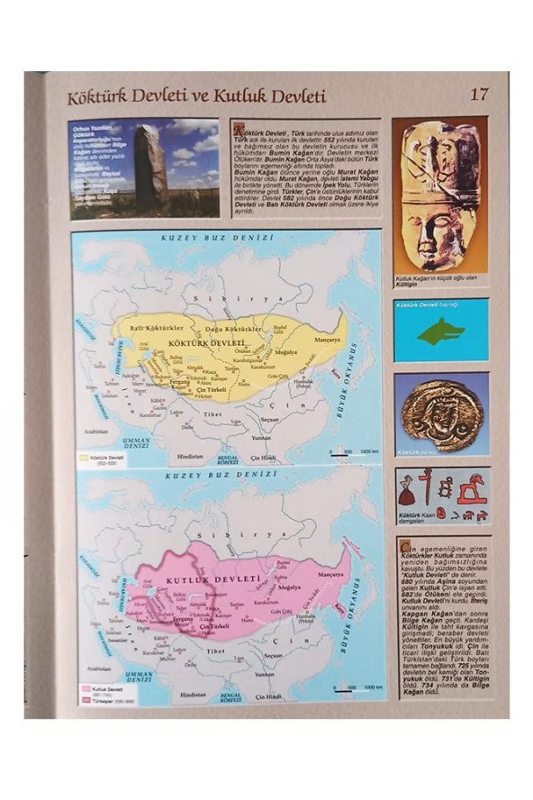 Tarih Atlası Resimli 64 Sayfa 1 Adet Evrensel Tarih Atlas Kuşe Kağıt A4 Boyut Renkli Resimli Orta Lise için - 2