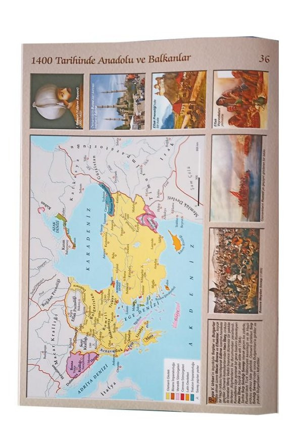Tarih Atlası Resimli 64 Sayfa 1 Adet Evrensel Tarih Atlas Kuşe Kağıt A4 Boyut Renkli Resimli Orta Lise için - 3